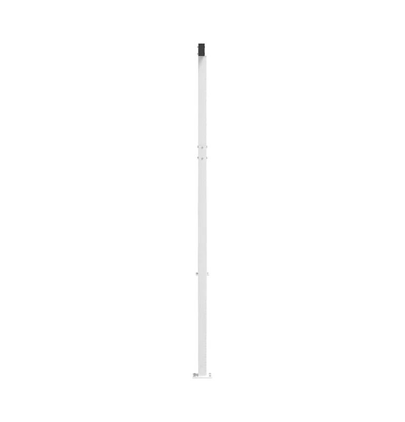 vidaXL Awning Post Set White Iron 177.2 x 96.5 in Adjustable Armrests