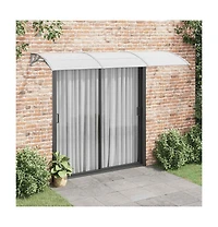 vidaXL Door Canopy Grey Polycarbonate, Abs, Aluminum 118.1 x 39.4 in