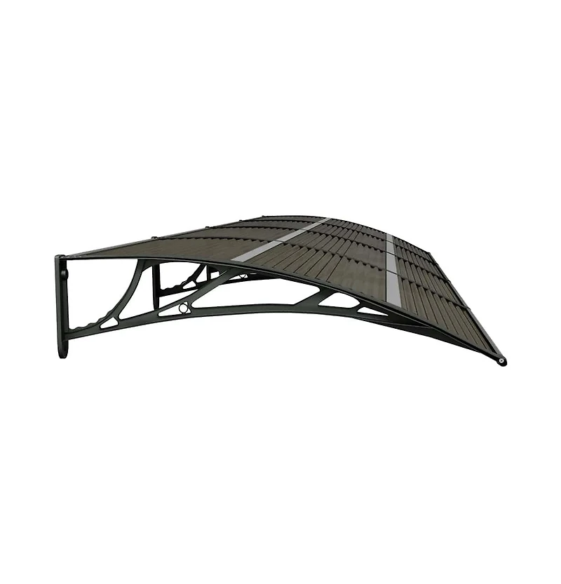vidaXL Door Canopy Black Polycarbonate 157.5 x 39.4 in Durable