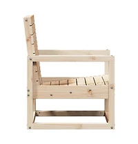Garden Chair Natural Pine Solid Pine Wood Medium Durable