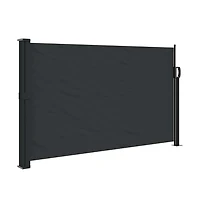 vidaXL Retractable Side Awning Black