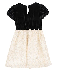 Rare Editions Girls 7-16 Puff Sleeve Lace Dress with Bow