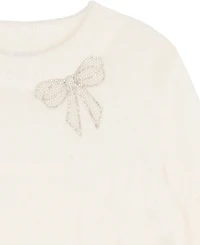 Rare Editions Girls 7-12 2-Piece Bow Embellished Sweater and Skort Set