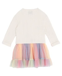 Rare Editions Girls 2T-6X Cable Knit Sweater Tutu Dress