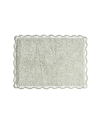 Laura Ashley Heathered Crochet Border Cotton Bath Rug, 17" x 24"
