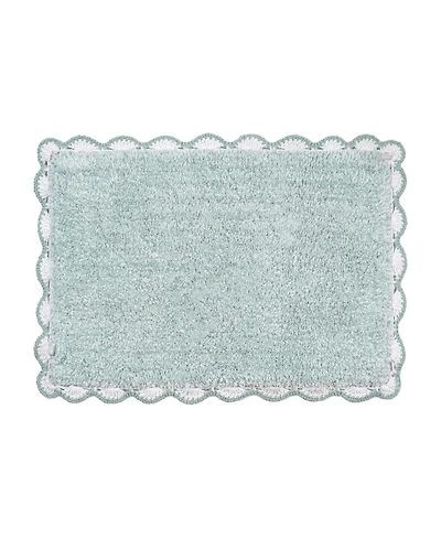 Laura Ashley Heathered Crochet Border Cotton Bath Rug