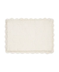 Laura Ashley Heathered Crochet Border Cotton Bath Rug