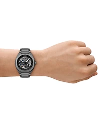 Armani Exchange Men's Sync Automatic Gunmetal Stainless Steel Watch, 44mm