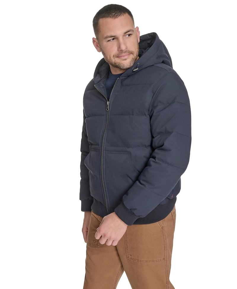 Levi's Men's Quilted Bomber with Hood Jacket