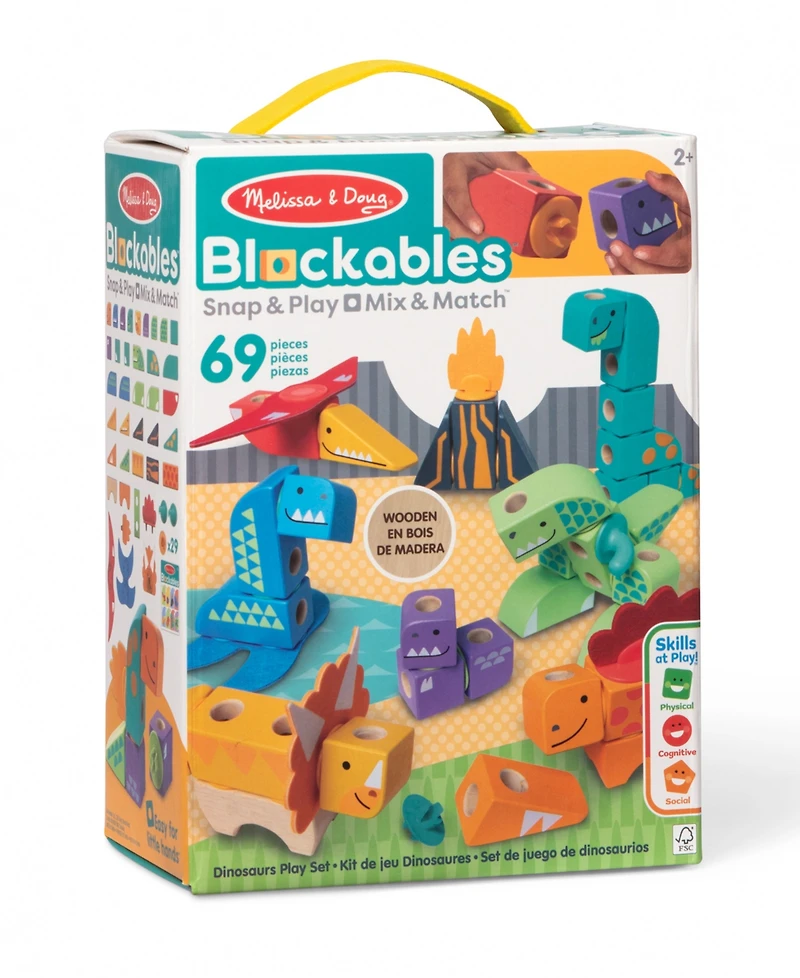 Melissa & Doug Dinosaur Blockables Play Set Toy