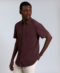 Kenneth Cole Men's Point Collar Short Sleeve Sport Shirt
