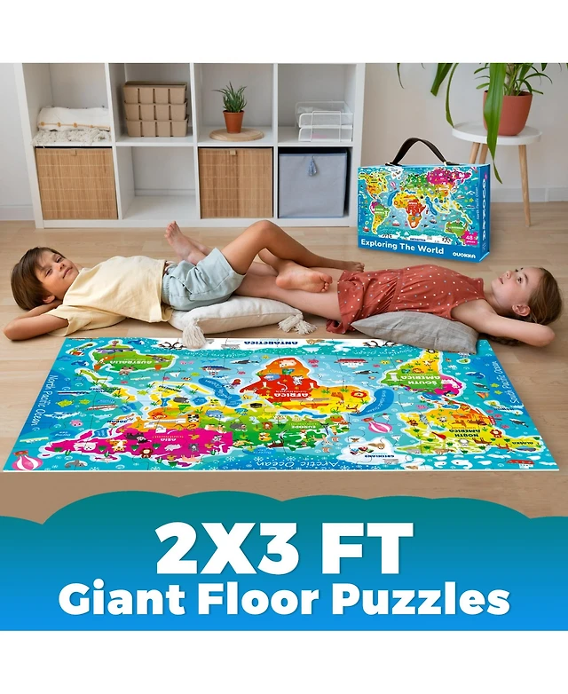 Galt Toys Puzzle De Suelo Gigante Espacio Con 30 Piezas Grandes Y 8 Plantillas Especiales, Rompecabezas Infantil De Cartón Resistente De 3 A 6 Años, Ideal Para Aprender Jugando