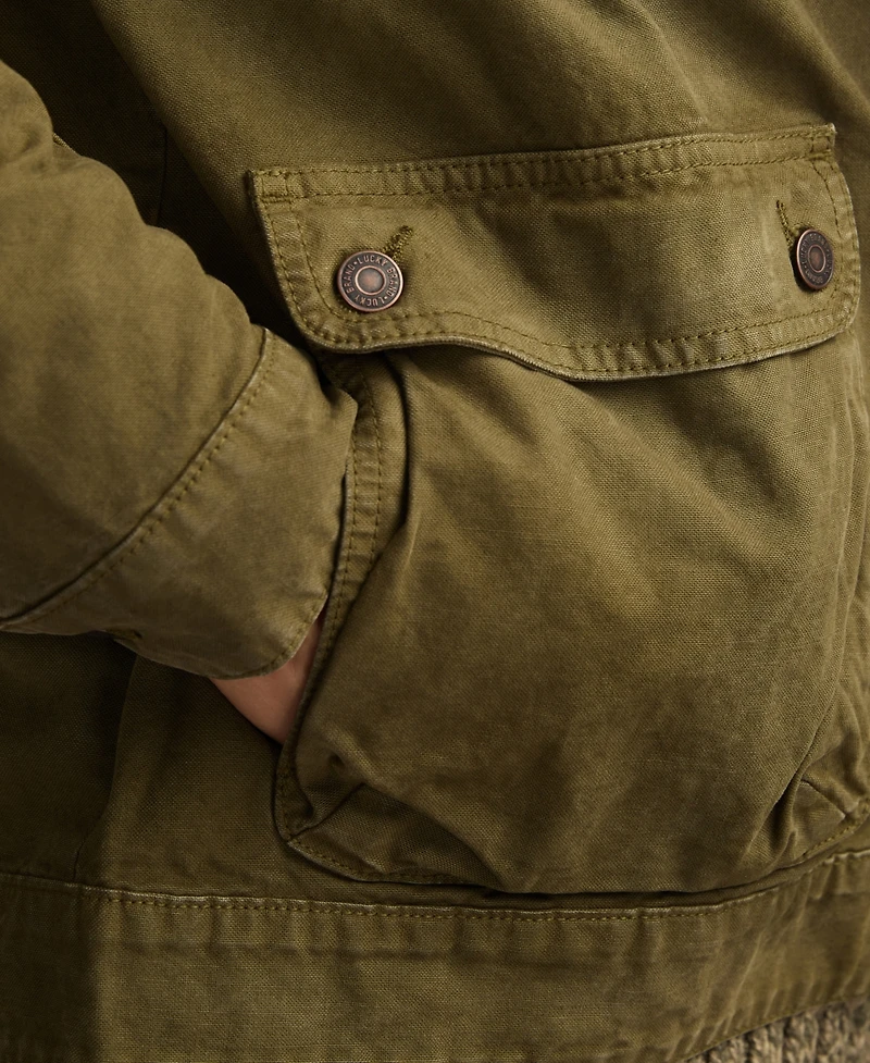 Lucky Brand Men's Jungle Green Long Sleeve Spread Collar Jacket