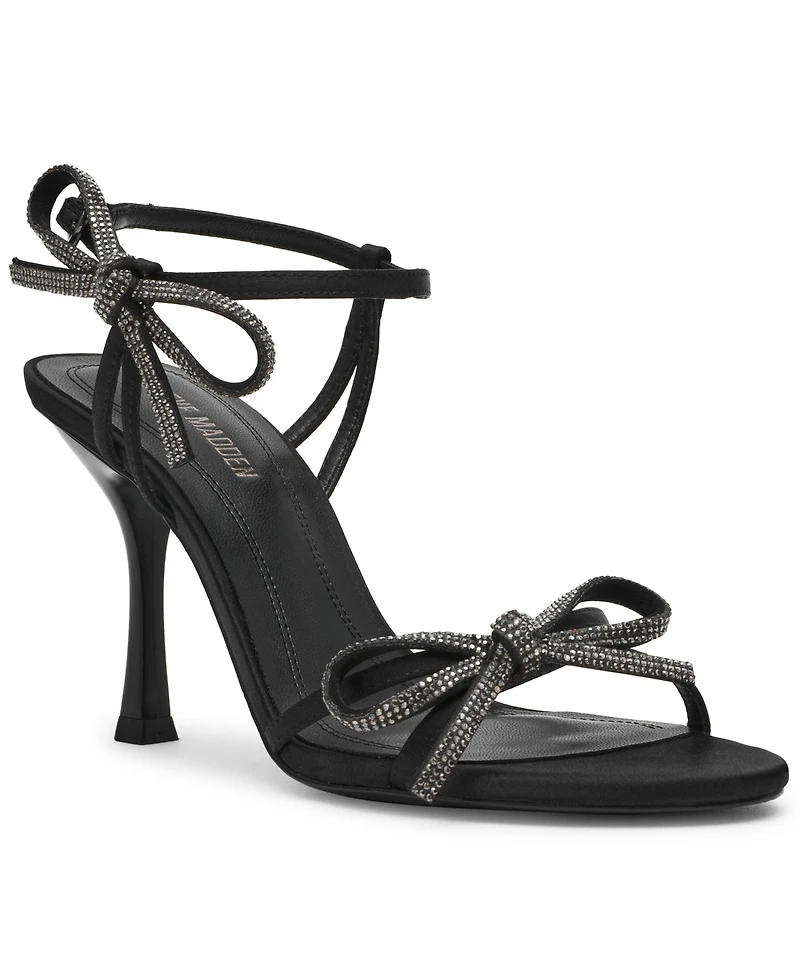 Steve Madden Women's Nixon-r High-Heel Bow Dress Sandals