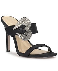 Jessica Simpson Women's Orrieta Heart Buckle Slip On Dress Sandals