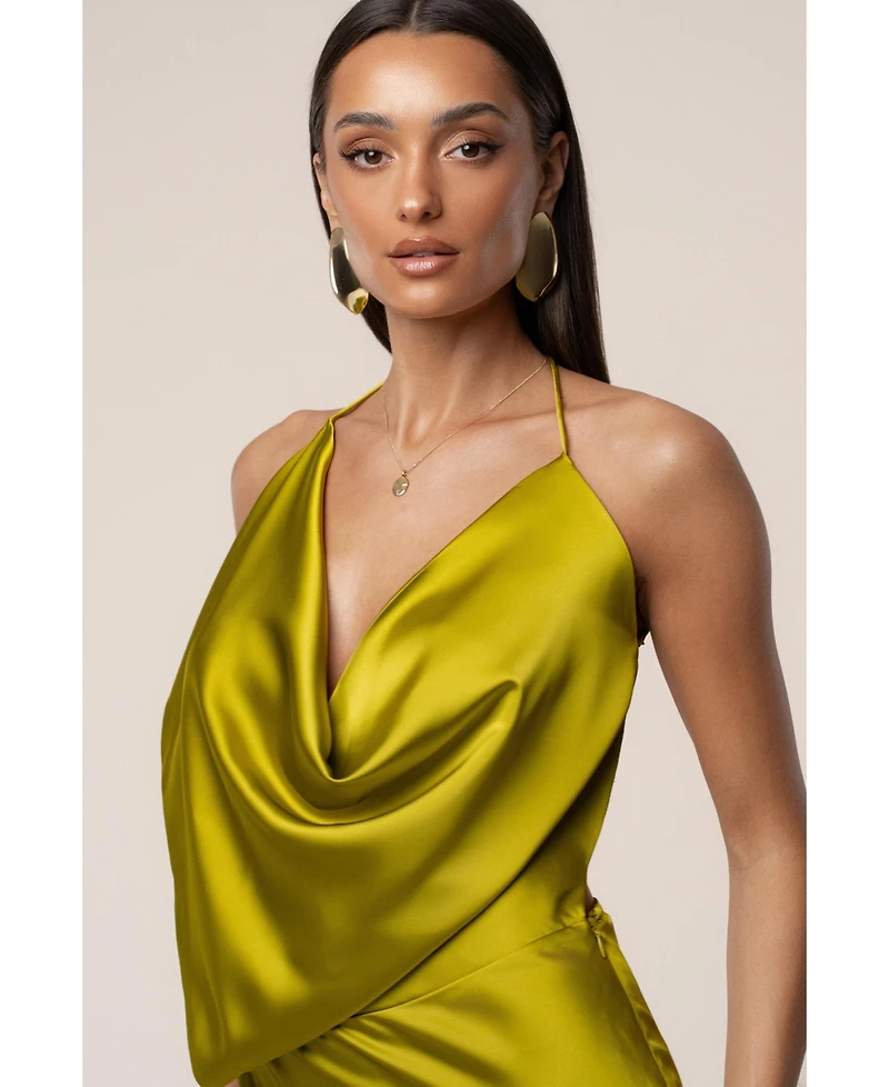 Jluxlabel Women's Delmara Cowl Maxi Dress