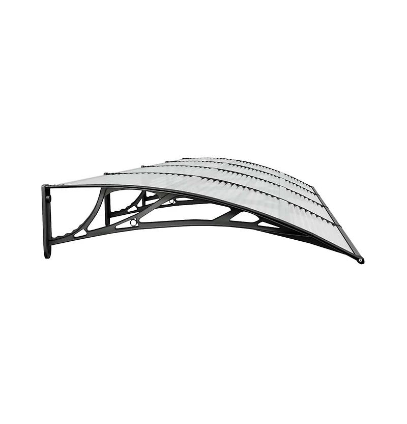 Door Canopy Black Polycarbonate, Abs, Aluminum Large Door Canopy