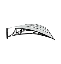 Door Canopy Black Polycarbonate, Abs, Aluminum Large Door Canopy