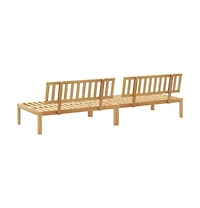 Pallet Middle Sofa Natural Wood Solid acacia wood 47.2 x 31.5 in