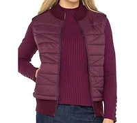 Liverpool Los Angeles Women's Quilted Zip-Front Sweater Vest