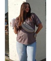 Pinkblush Maternity Light Blue Cuffed Baggy Wide Leg Jeans