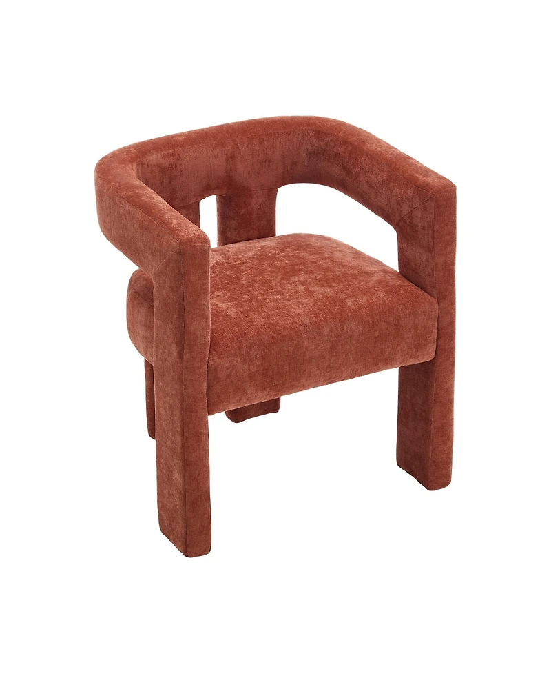 Mondawe 2PC Chenille Fabric Armchairs - 250lb Capacity Barrel Chairs
