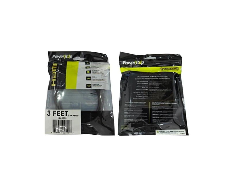 Power It Up ft. Hdmi v2.0 Cable with Ethernet (10 Pack