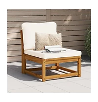 Garden Sofa Acacia wood color, Cream white