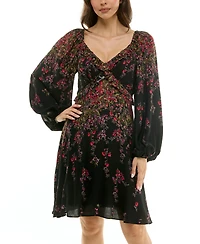Taylor Women's Ruffled V-Neck Dress