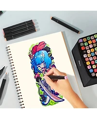 Htutwoo Back To School Season Alcohol Marker Set, Double Tip Stirrer Art Markers, Permanent Sketch Markers For Drawing Adult Coloring (120Colors)