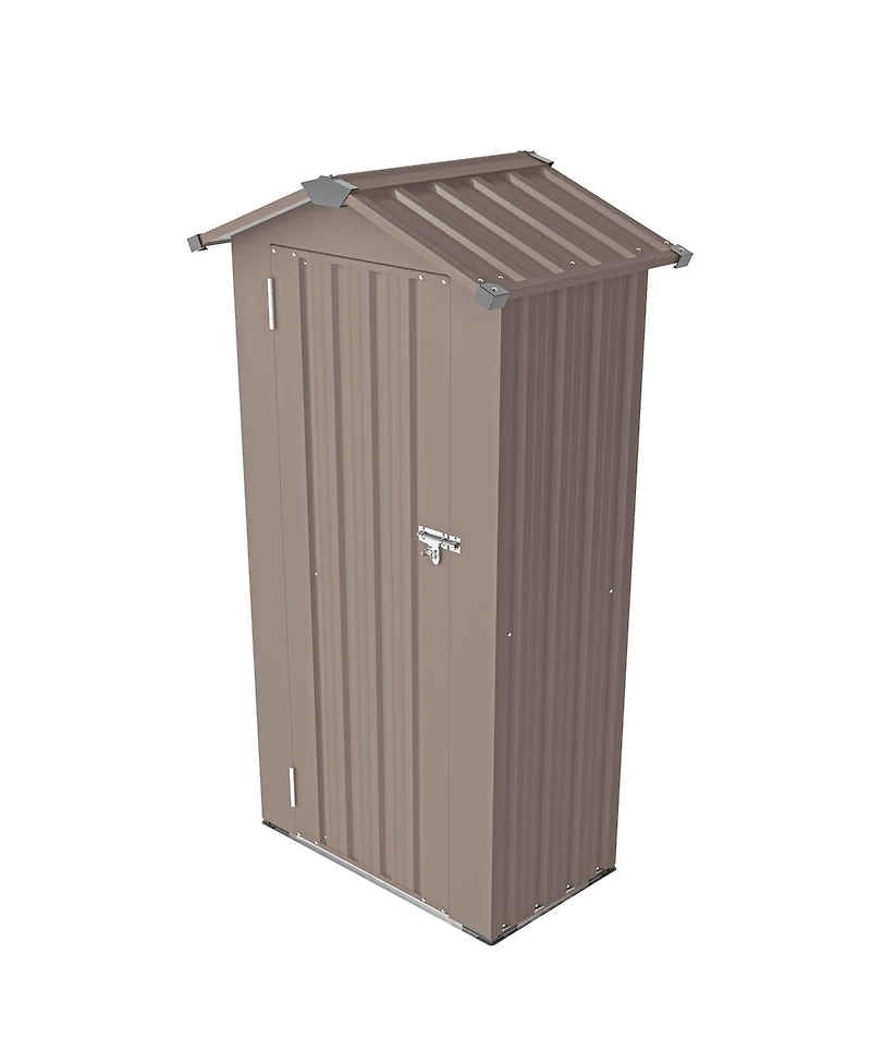 Mondawe 2.5FT Galvanized Steel Storage Shed - Waterproof & Lockable