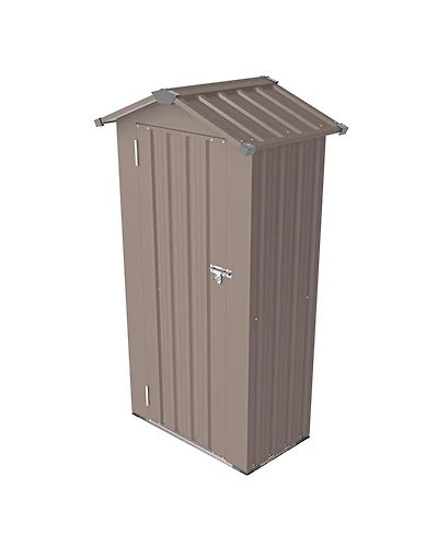Mondawe 2.5FT Galvanized Steel Storage Shed - Waterproof & Lockable