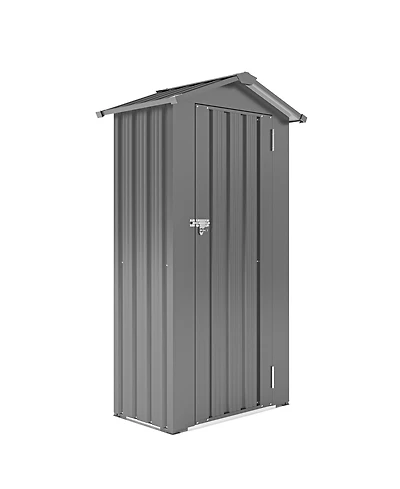 Mondawe 2.5FT Galvanized Steel Storage Shed - Waterproof & Lockable