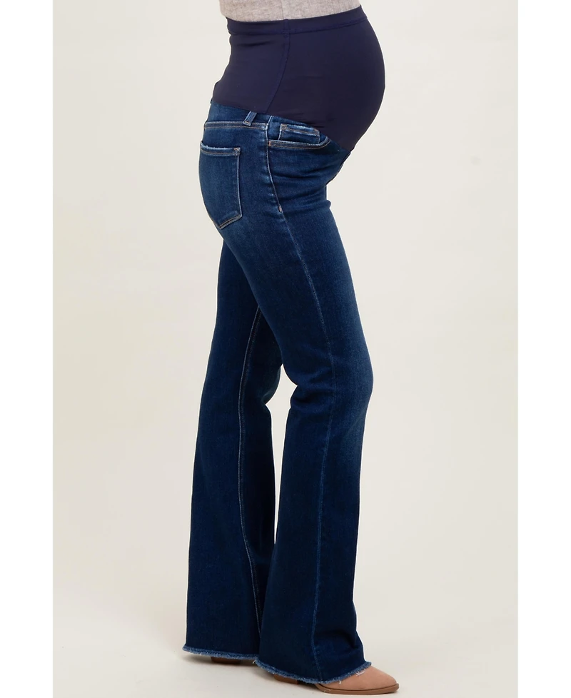 Pinkblush Maternity Navy Raw Hem Bootcut Jeans