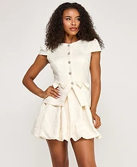 Seni & Cade Juniors' Bubble Button Bows Dress