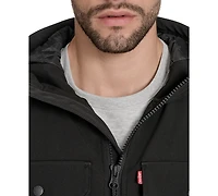 Levi's Men's Rib Stop Softshell with Hood Jacket