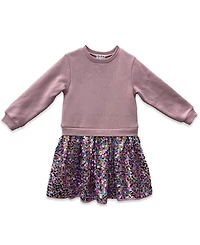 Blueberi Boulevard Girls 2T-6X Sequin Detail Dress