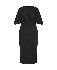 City Chic Women's Briella Tie Front Midi Dress