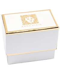 Anne Klein Gold-Tone Multirow Stationed Stones Cuff Bracelet