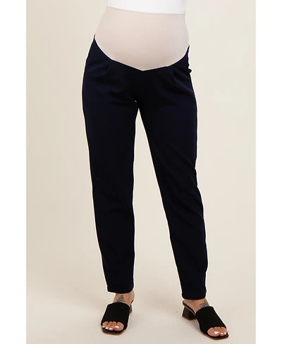 Pinkblush Maternity Navy Blue Pleated Relax Fit Pants