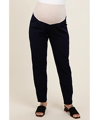 Pinkblush Maternity Navy Blue Pleated Relax Fit Pants