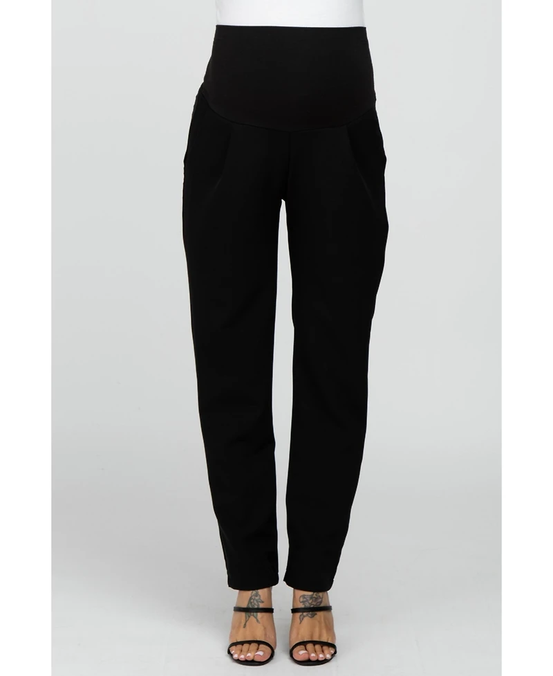 Pinkblush Maternity Navy Blue Pleated Relax Fit Pants