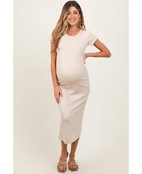Pinkblush Maternity Basic Crewneck Midi Dress