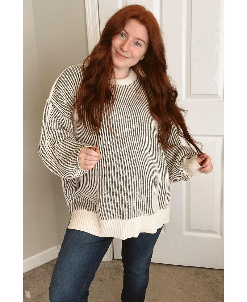 Pinkblush Maternity Ribbed Balloon Sleeve Sweater