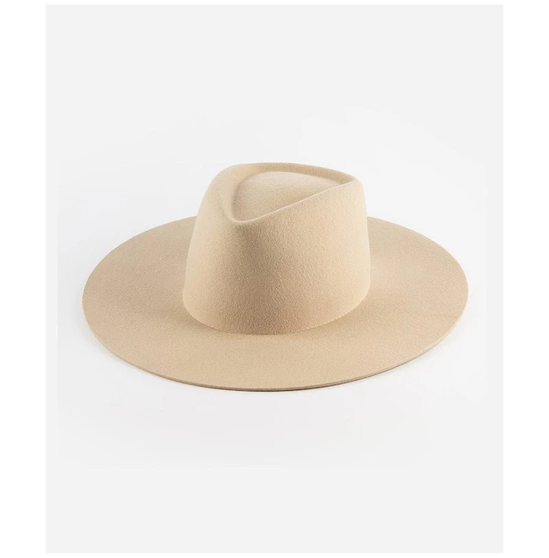 Dakota Wide Brim Felt Hat with Triangle Crown for Stylish Protection
