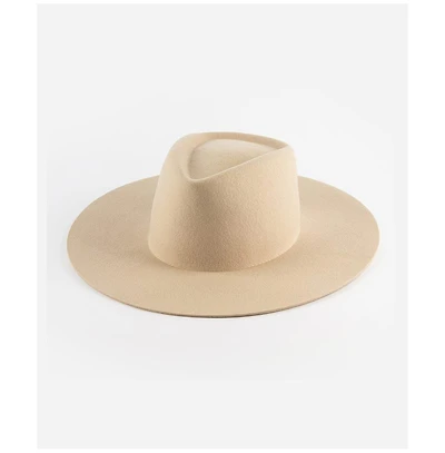 Dakota Wide Brim Felt Hat with Triangle Crown for Stylish Protection