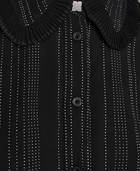 Bcbg Women's Long Sleeve Embellished Blouse