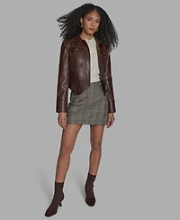 Bcbg Women's Seamed Notch Hem Long Sleeve Jacket