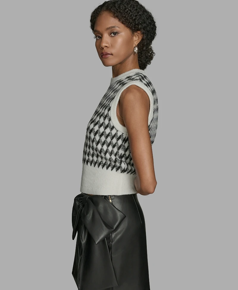 Bcbg Women's Diamond Crewneck Sweater Vest