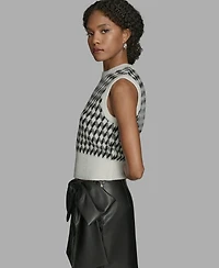 Bcbg Women's Diamond Crewneck Sweater Vest